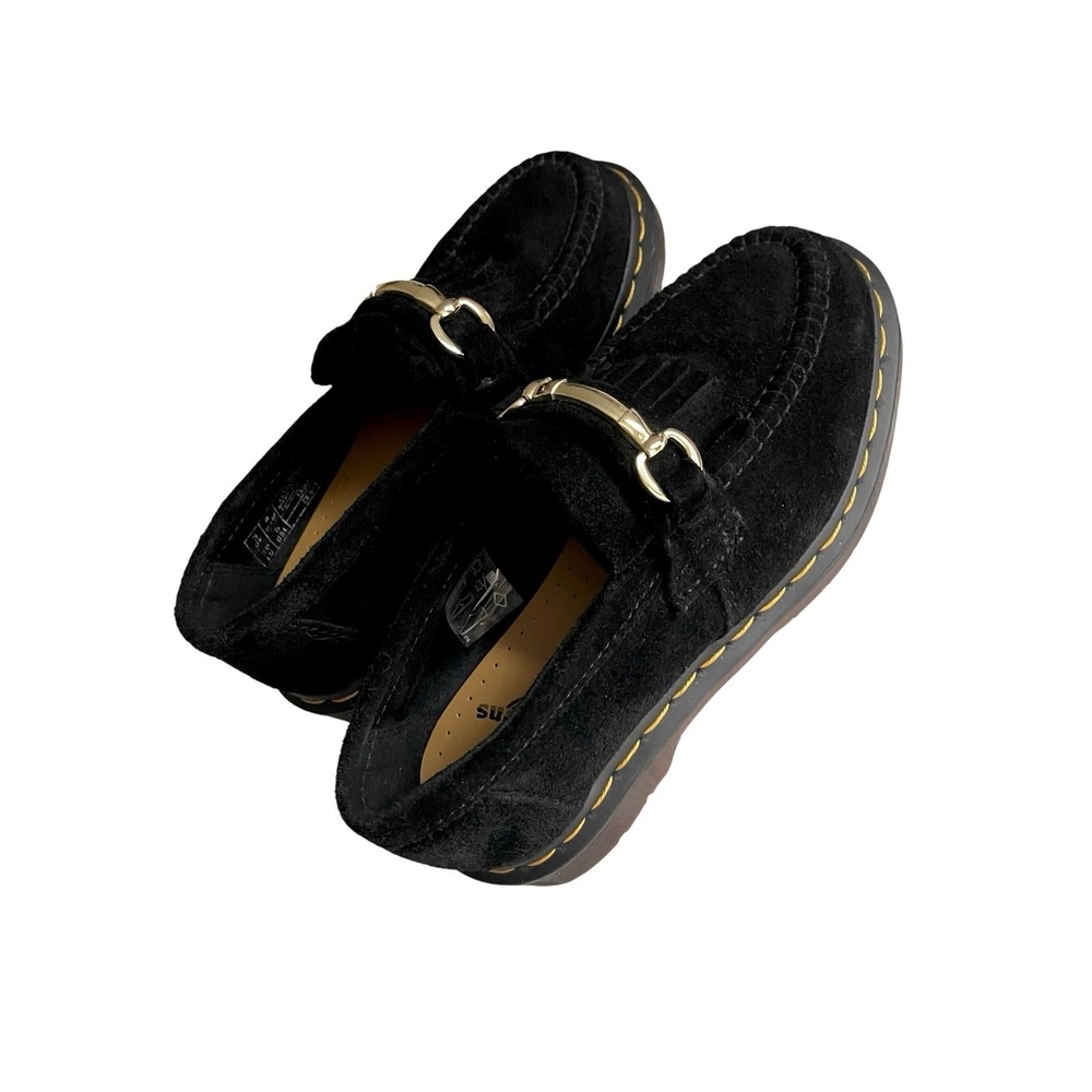 Dr. Martens Adrian Snaffle Loafers Black Suede US 5 EU 36 Shoes Dark Academia - Picture 11 of 16